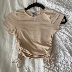 Princess Polly Nude Ruched Crop Top